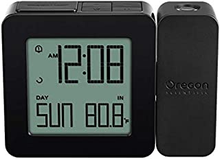 Oregon Scientific RM338PA_BK Model RM338 PROJI Projection Atomic Alarm Clock, Indoor Temperature, Calendar Alarm, Snooze Functions, Dual Alarm, Black