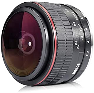 MEKE 6.5mm f2.0 Ultra Wide Fisheye Lens for Sony A9 A7III A7RIII A6400 A6500 A6000 A6100 A6300 Nex3 Nex5 Nex6 Nex7 A7II A7SII A7RII Mirorrless Cameras