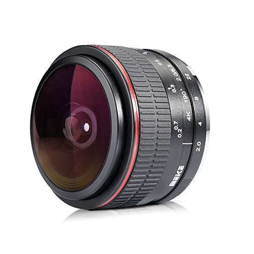 MEKE 6.5mm f2.0 Ultra Wide Fisheye Lens for Sony A9 A7III A7RIII A6400 A6500 A6000 A6100 A6300 Nex3 Nex5 Nex6 Nex7 A7II A7SII A7RII Mirorrless Cameras