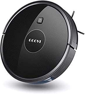 Robot Vacuum, GOOVI 1600PA Robotic Vacuum Cleaner with Self-Charging, 360° Smart Sensor Protectio, Multiple Cleaning Modes Vacuum Best for Pet Hairs, Hard Floor & Medium Carpet