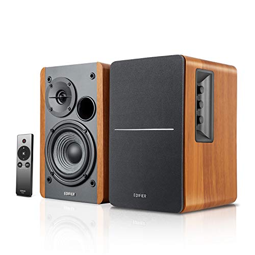 Edifier R1280Ts Powered Bookshelf Speakers - 2.0 Stereo Active Near Field Monitors - Studio Monitor Speaker - 42 Watts RMS with Subwoofer Line Out - Wooden Enclosure