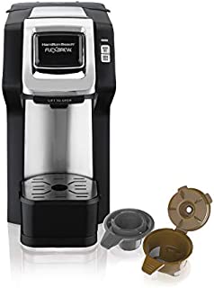 Hamilton Beach 49979 FlexBrew Single-Serve Coffee Maker Compatible with Pod Packs and Grounds, Black and Chrome