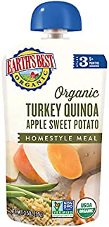 Earth's Best Organic Stage 3 Baby Food, Turkey Quinoa Apple Sweet Potato, 3.5 Oz Pouch (Pack of 6)