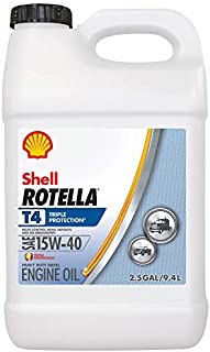 Shell Rotella T4 Triple Protection Conventional 15W-40 Diesel Engine Oil (2.5 Gallon, Single Pack)