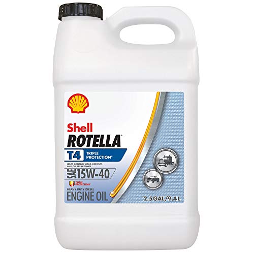 Shell Rotella T4 Triple Protection Conventional 15W-40 Diesel Engine Oil (2.5 Gallon, Single Pack)