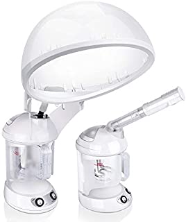 Hair Steamer EZBASICS 2 in 1 Ion Facial Steamer with Extendable Arm Table Top Hair Humidifier Hot Mist Moisturizing Facial Atomizer Spa Face Steamer Design for Personal Care Use At Home or Salon