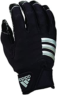 adidas NastyFAST Adult Football Lineman/Linebacker Gloves, Black/Black, Medium