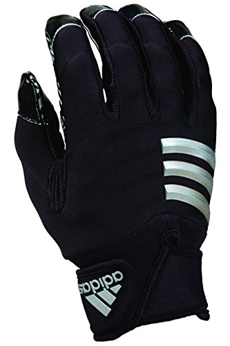 adidas NastyFAST Adult Football Lineman/Linebacker Gloves, Black/Black, Medium