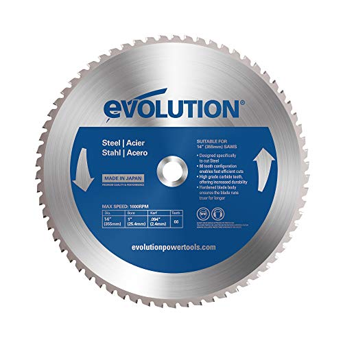 Evolution Power Tools 14BLADEST Steel Cutting Saw Blade, 14-Inch x 66-Tooth