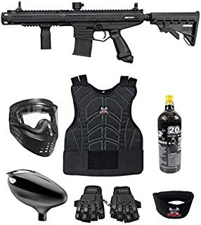 Maddog Tippmann Stormer Elite Dual Fed Beginner Protective CO2 Paintball Gun Marker Starter Package - Black