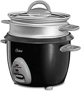 Oster 6-Cup Rice Cooker with Steam Tray, Black (CKSTRCMS65)