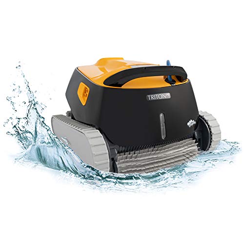 DOLPHIN Triton PS Robotic Pool [Vacuum] Cleaner - Ideal for In Ground Swimming Pools up to 50 Feet - Powerful Suction to Pick up Small Debris - Extra Large Easy to Clean Top Load Filter Basket
