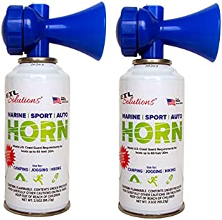 ETL Solutions 3.5oz Safety Air Horn - Very Loud - Ideal for Boating, Sports Events, Aggressive Animals - Value 2 Pack!