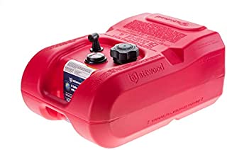 attwood 8806LPG2S EPA Certified 6 Gallon Portable Fuel Tank with Gauge, Single Pack, Red