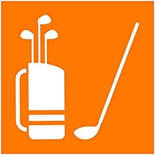 Auto Vynamics - Stencil-Golf-Bag-Club - Golf Bag & Club Individual Stencil from Golf Silhouettes Stencil Set! - 10-by-10-inch Sheet - Single Design