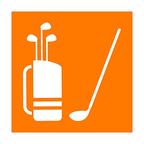 Auto Vynamics - Stencil-Golf-Bag-Club - Golf Bag & Club Individual Stencil from Golf Silhouettes Stencil Set! - 10-by-10-inch Sheet - Single Design