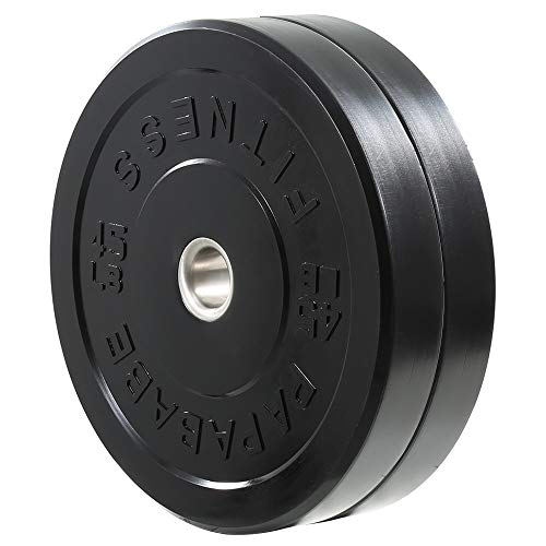 papababe Bumper Plates 2 inch Bumpers Pair Olympic Weight Plate with Steel Insert Bumper Weights Set Free Weight Plates