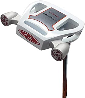 T7 Twin Engine White Mallet Golf Putter Right Handed with Alignment Line Up Hand Tool 35 Inches Senior Men's Perfect for Lining up Your Putts