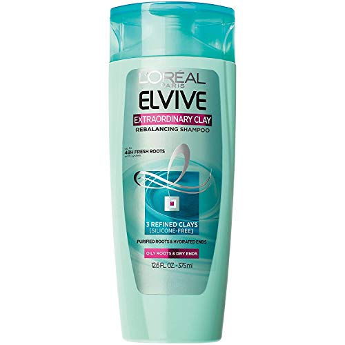 L'Oreal Paris Elvive Extraordinary Clay Rebalancing Shampoo, 12.6 fl; oz; (Packaging May Vary)