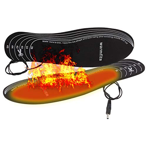 Warmfits Battery Powered Rechargeable Heated Insoles Foot Warmers for Men and Women. Have Warm feet on Winter Adventures Like Hunting, Working, Skiing