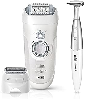 Braun Epilator Silk-épil 7-7561 Facial Hair Removal for Women, Bikini Trimmer, Womens Shaver Wet & Dry, Cordless