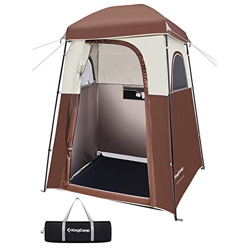 Kingcamp Oversize Extra Wide Camping Privacy Shelter Tent, Portable Outdoor Stand Up Shower Tent Dressing Changing Room with Carry Bag, Camp Toilet, Easy Set Up, 85