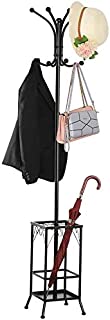 Yaheetech Coat Rack and Umbrella Stand, Entryway Coat Rack Hat Hanger Hooks Hall Tree Stand for Home or Office