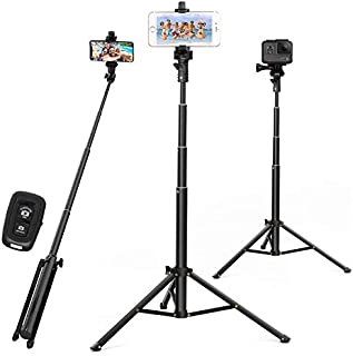 Selfie Stick Tripod 52 Inch Cell Phone Tripod Stand with Bluetooth Remote Smartphone for Iphone & Android Cellphone Gopro Camera Mount Portable Monopod Feet Travel Lightweight