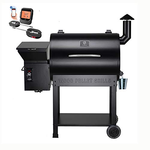 Z GRILLS Wood Pellet Smoker , 700sq in 8-1 BBQ Grill,Auto Temperature Control Pellet Smoker(Cover,Oil Collector Included)-7002BPRO