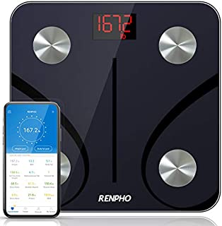 RENPHO Bluetooth Body Fat Scale, Digital Weight Scale Bathroom Smart Body Composition Analyzer Wireless BMI Scale Health Monitor with Smartphone APP, 396 lbs