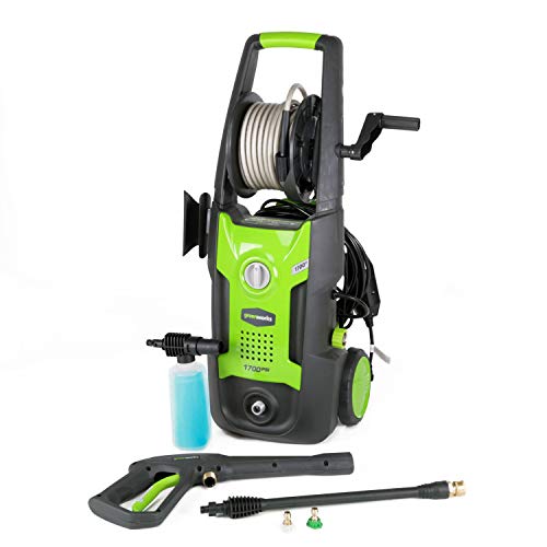 Greenworks 1700 PSI 13 Amp 1.2 GPM Pressure Washer with Hose Reel GPW1702