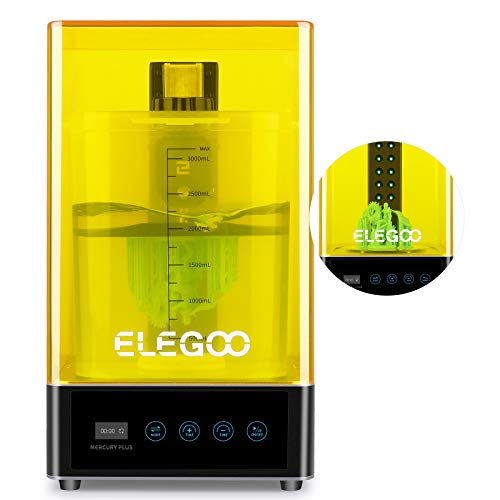 ELEGOO Mercury Plus 2 in 1 Washing and Curing Machine for LCD/DLP/SLA 3D Printed Models Resin UV Curing Box with Rotary Curing Turntable and Washing Bucket