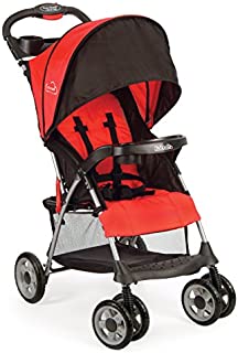 Kolcraft Cloud Plus Lightweight Easy Fold Compact Travel Baby Stroller, Fire Red