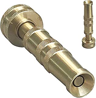 High Pressure Hose Nozzle Heavy Duty | Brass Water Hose Nozzles for Garden Hoses | Adjustable Function | Fits Standard Hoses, Garden Sprayer, Spray Nozzle, Power Washer Nozzle