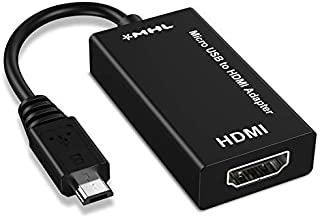 MHL Micro USB to HDMI Cable Adapter, Micro USB to HDMI 1080P Video Graphic Converter for Samsung Galaxy S5, S4, S3 etc Phones with MHL Function