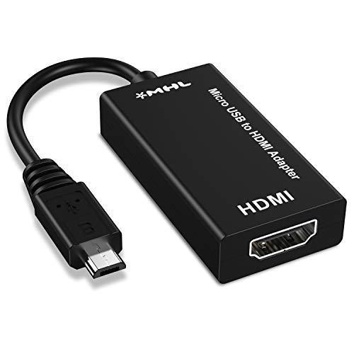 MHL Micro USB to HDMI Cable Adapter, Micro USB to HDMI 1080P Video Graphic Converter for Samsung Galaxy S5, S4, S3 etc Phones with MHL Function