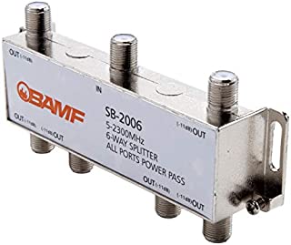 BAMF 6-Way Coax Cable Splitter Bi-Directional MoCA 5-2300MHz