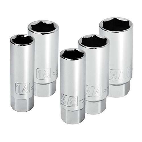 Powerbuilt 640855 3/8-Inch Drive Spark Plug Socket Set, 5-Piece