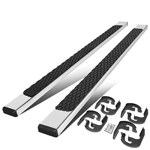 5 Inches Polished Chrome Flat Side Step Nerf Bar Running Boards Replacement for Ford F-150 Super Crew Cab 04-14