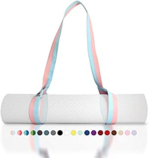 Tumaz Yoga Mat Strap [MAT NOT Included] (15+ Colors, 2 Sizes Options) with Extra Thick, Durable and Comfy Delicate Texture | The Must-Have Multi-Purpose Strap/Carrier for Your Yoga Mat, Exercise Mat