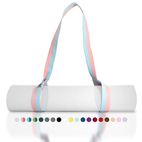 Tumaz Yoga Mat Strap [MAT NOT Included] (15+ Colors, 2 Sizes Options) with Extra Thick, Durable and Comfy Delicate Texture | The Must-Have Multi-Purpose Strap/Carrier for Your Yoga Mat, Exercise Mat