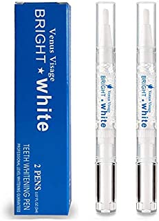 Venus Visage Teeth Whitening Pen(2 Pens), 20+ Uses, EffectivePainless, No Sensitivity, Travel-Friendly, Easy to Use, Beautiful White Smile, Natural Mint Flavor