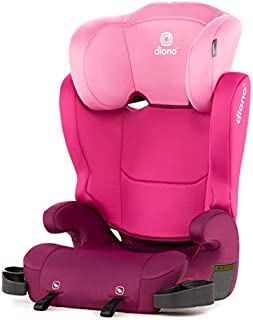 Diono Cambria 2 Latch, 2-in-1 Belt Positioning Booster Seat, High-Back to Backless Booster XL Space and Room to Grow, 8 Years 1 Booster Seat, Ultimate Safety and Protection, Pink