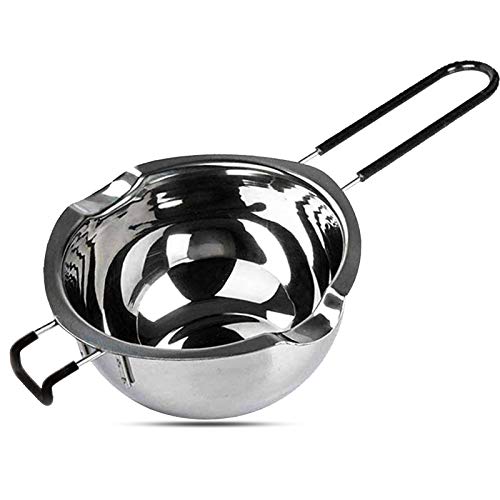 700ML Stainless Steel Double Boiler Pot with Heat Resistant Handle for Melting Chocolate, Candy and Candle Making, Large Capacity