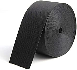 KINMINGZHU 2 Inch Wide 10 Yards Black Nylon Heavy Duty Webbing StrapPolypropylene Heavy Straps for Bags, Hammocks, Outdoor Climbing and DIY Making Luggage Strap, Pet Collar, Backpack Repairing