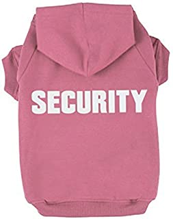 BA1002-1 Security Patterns Printed Puppy Pet Hoodie Dog Clothes Pink XL