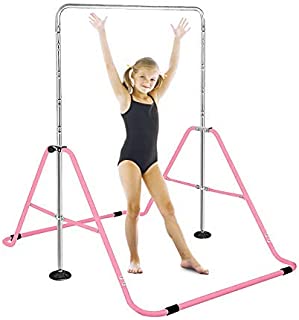 FBSPORT Folding Gymnastic Training Kip Bar Expandable Gymnastics Bars Horizontal Bars Adjustable Height Fitness Equipment for Home/Floor/Practice/Gymnastics/Trainning/Parkour