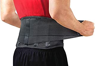 Back Brace by Sparthos - Immediate Relief from Back Pain, Herniated Disc, Sciatica, Scoliosis and more! - Breathable Mesh Design with Lumbar Pad - Adjustable Support Straps- Lower Back Belt -Size Med