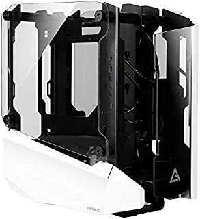 Antec Striker Aluminum and Steel ITX Computer Case, Front GPU Mount, Up to 4 x 120 mm Fan Support, USB 3.1 Type-C Ready and PCI-E Riser Included (Striker Mini)