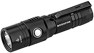 Cree XP-L LED Rechargeable Flashlight,Soonfire E07 USB Waterproof 1000 Lumen Compact EDC Flashlight with type 18650 3400mAh rechargeable Li-ion battery